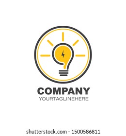 bulb logo vector ilustration template