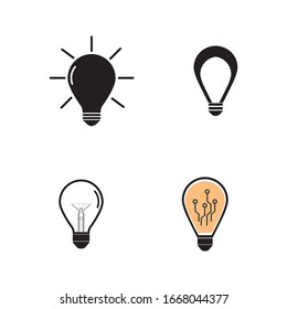 bulb logo vector ilustration template