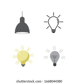 bulb logo vector ilustration template