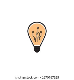 bulb logo vector ilustration template