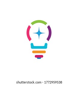 Bulb logo vector ilustration template