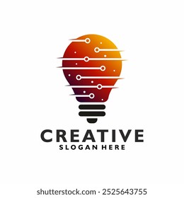 bulb logo vector template illustration design