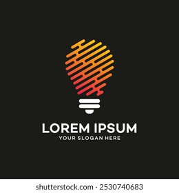 design de ilustração de modelo de vetor de logotipo de lâmpada
