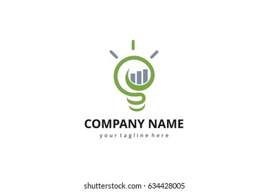 Bulb marketing logo concept