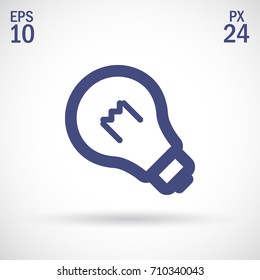 Bulb minimal icon. Idea line vector icon for websites and mobile minimalistic flat design.