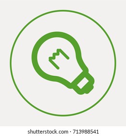 Bulb minimal icon. Idea line vector icon for websites and mobile minimalistic flat design.