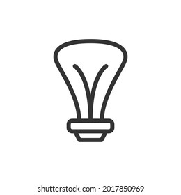 Bulb minimal line icon. Web stroke symbol design. Bulb sign isolated on a white background. Premium line icon.