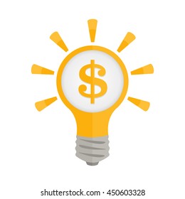 bulb money vector illustration