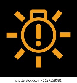 Bulb Monitoring simple sign of car dashboard engine light sign alert
