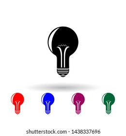 bulb multi color icon. Elements of science set. Simple icon for websites, web design, mobile app, info graphics