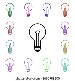 Icono de estilo multicolor de viñeta. Línea delgada simple, contorno vectorial de iconos de tecnología para ui y ux, sitio web o aplicación móvil