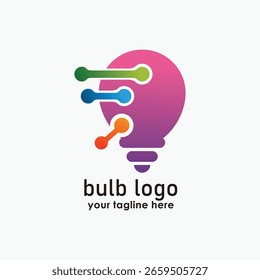 Lampe und Netzwerk-Logo-Design-Konzept, Lampe Symbol Design Vektor