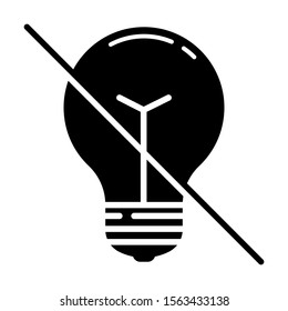 bulb no idea icon vector