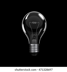 The bulb on the black background, Vector illustration.