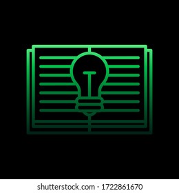 bulb on a notebook nolan icon. Simple thin line, outline vector of Education icons for ui and ux, website or mobile application