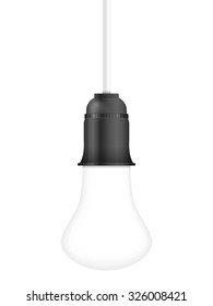 Bulb on white background. Vector illustration.
