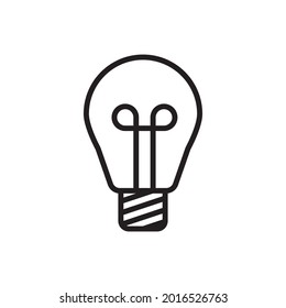 Ilustración vectorial de iconos de contorno de bombilla