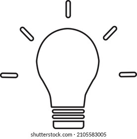 Bulb outline icon vector illustration design.eps