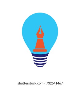 bulb with pen icon 
