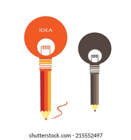 bulb and pencil 