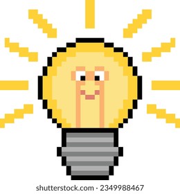 Bulb pixel vector image or clipart
