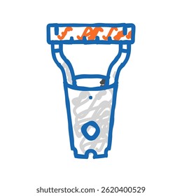 bulb planter garden tool doodle icon sketch vector. bulb planter garden tool sign. isolated symbol illustration