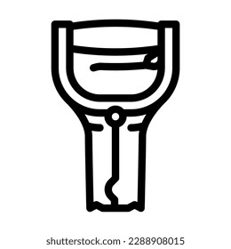 bulb planter garden tool line icon vector. bulb planter garden tool sign. isolated contour symbol black illustration