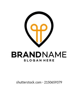 bulb point Icon Logo Design Template Illustration Vector