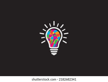 Bulb pop art colorful abstract vector