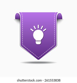 Bulb Purple Vector Icon Design