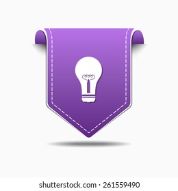 Bulb Purple Vector Icon Design