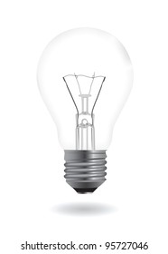 Bulb realistic illustration. Vector illustration.