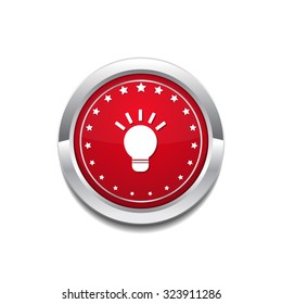 Bulb Red Vector Icon Button