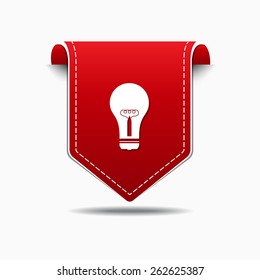 Bulb Red Vector Icon Design