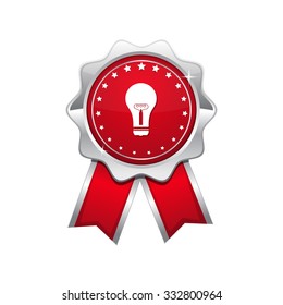 Bulb Red Vector Icon Design