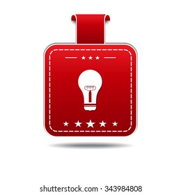 Bulb Red Vector Icon Design