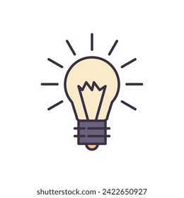 Bulb related vector icon. Isolated on white background. Vector illustration