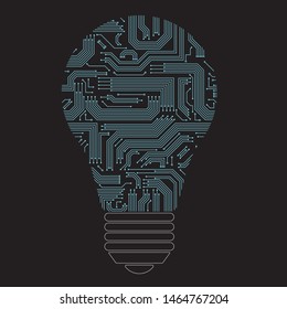 Bulb. Science and technology design, vintage, clip art, illustrations vectors, typography t-shirt design, full editable psd