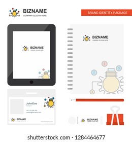 Bulb setting  Business Logo, Tab App, Diary PVC Employee Card and USB Brand Stationary Package Design Vector Template