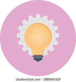 bulb setting vector flat colour icon