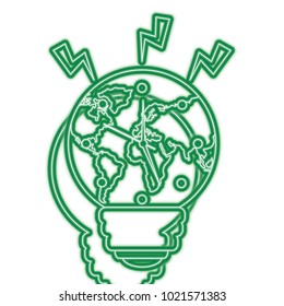 bulb shape earth planet clock time eco