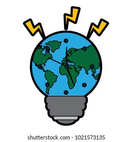 bulb shape earth planet clock time eco