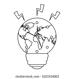 bulb shape earth planet clock time eco