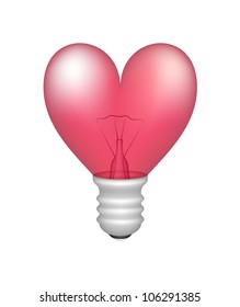 Bulb in shape of heart