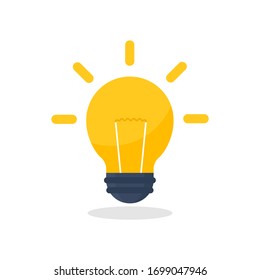 Bulb shape as inspiration concept. Vector icon