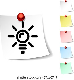  Bulb Sheet Symbol. Vektorgrafik.