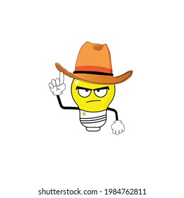 Bulb Sheriff character, Vector EPS 10