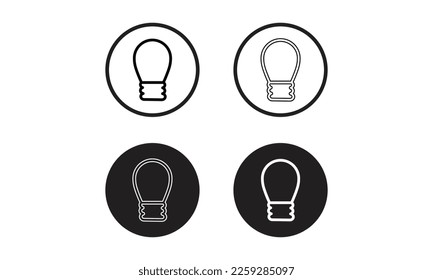 Bulb sign icon design template illustration	