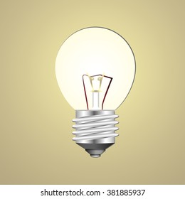 Bulb sign icon yellow