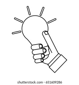 bulb silhouette draw illustration